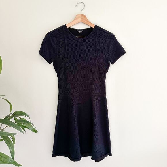 Theory Alancy Mega Short Sleeve Dress in Black - Picture 1 of 7